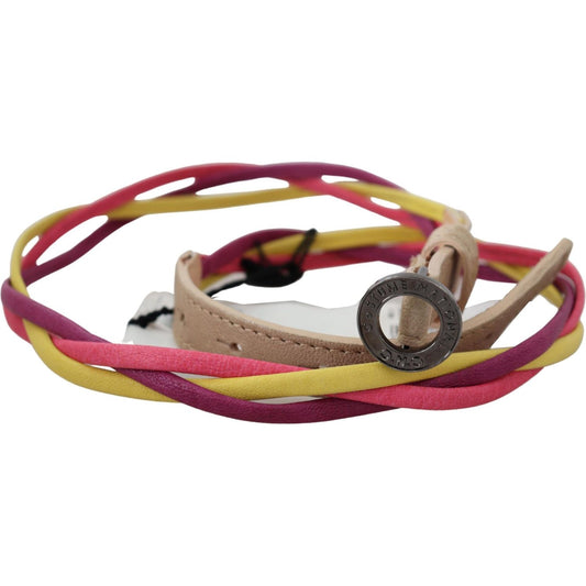 Multicolor Twisted Faux Leather Belt