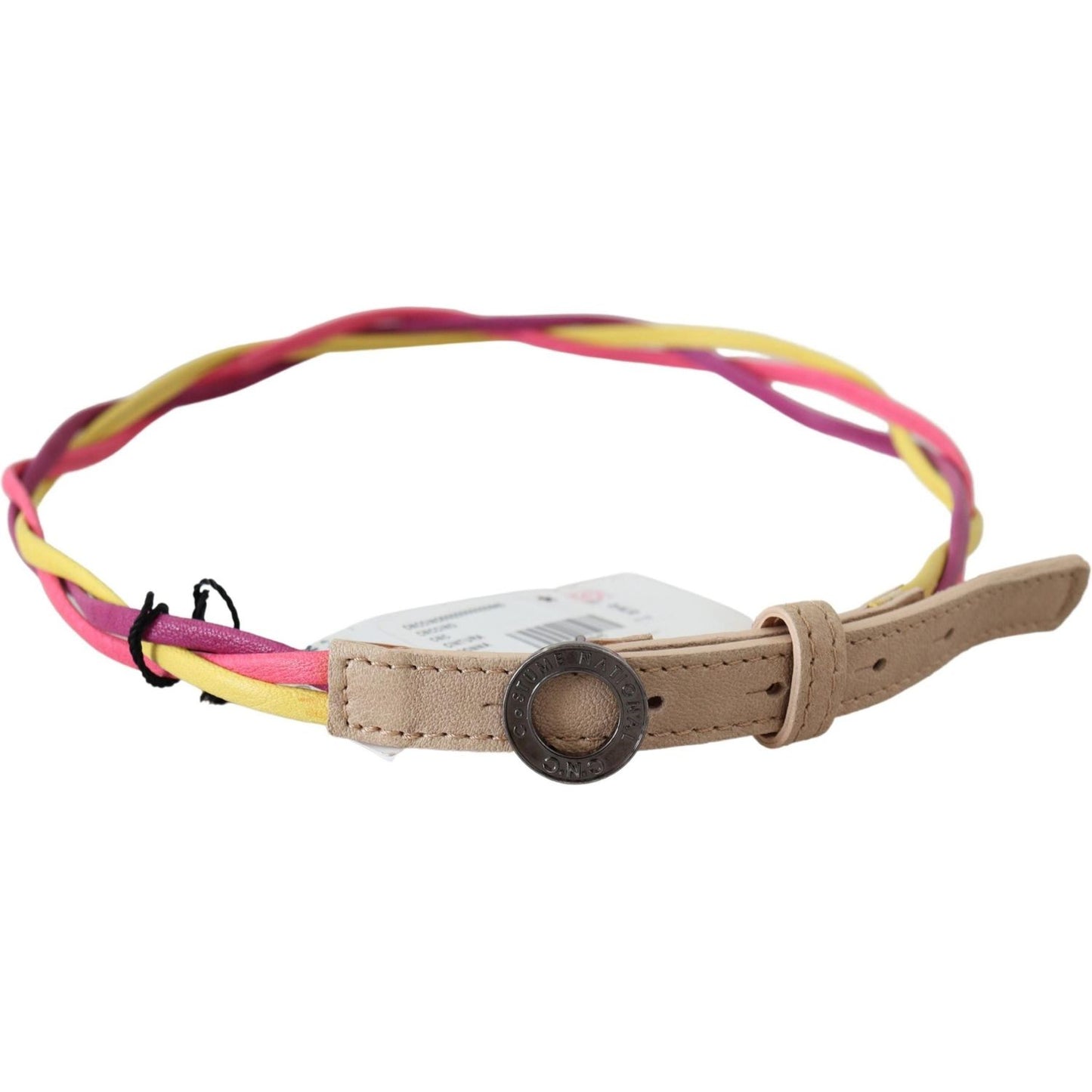 Multicolor Twisted Faux Leather Belt