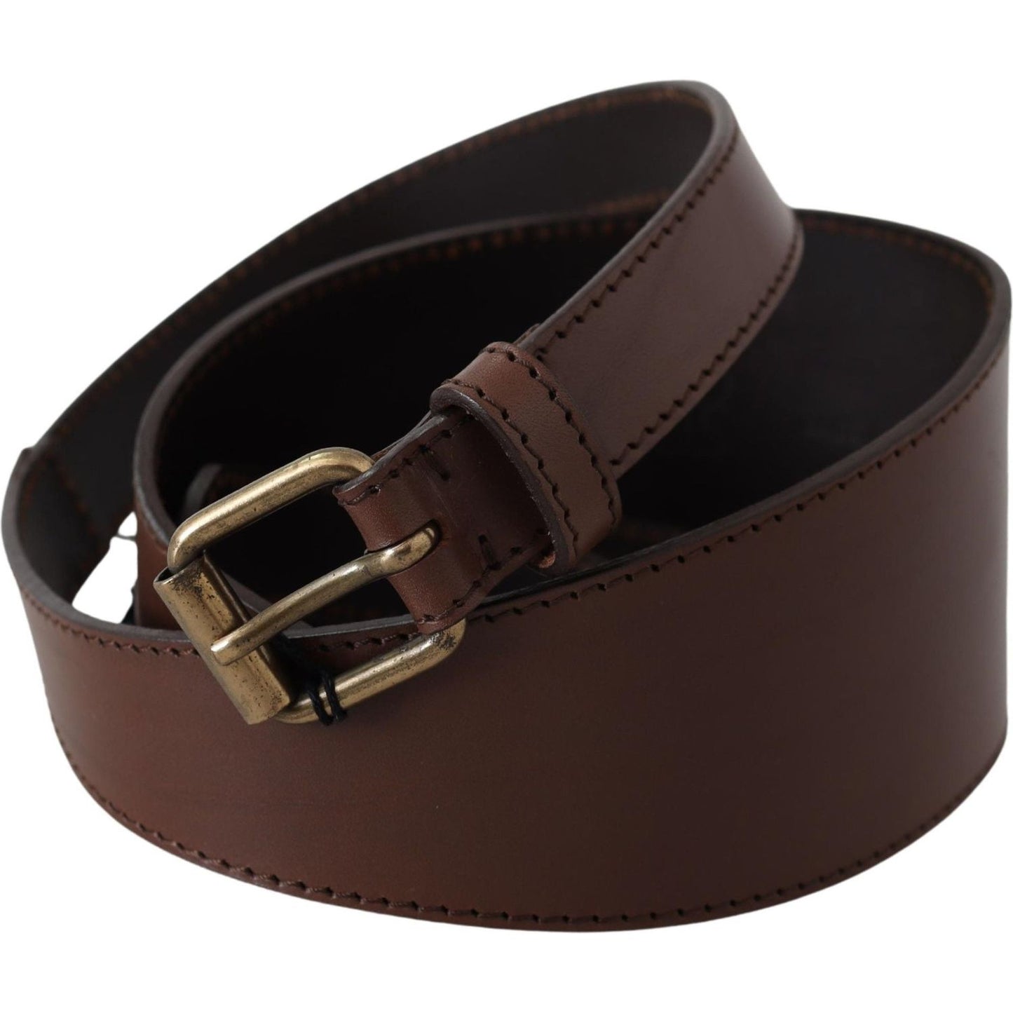 Chic Dark Brown Leather Fashion Belt