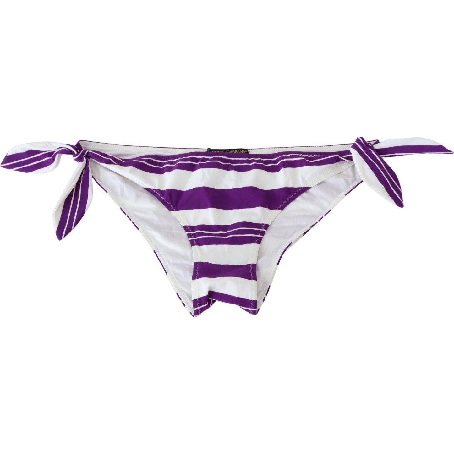 Chic Striped Bikini Bottom - Effortless Poolside Glamour