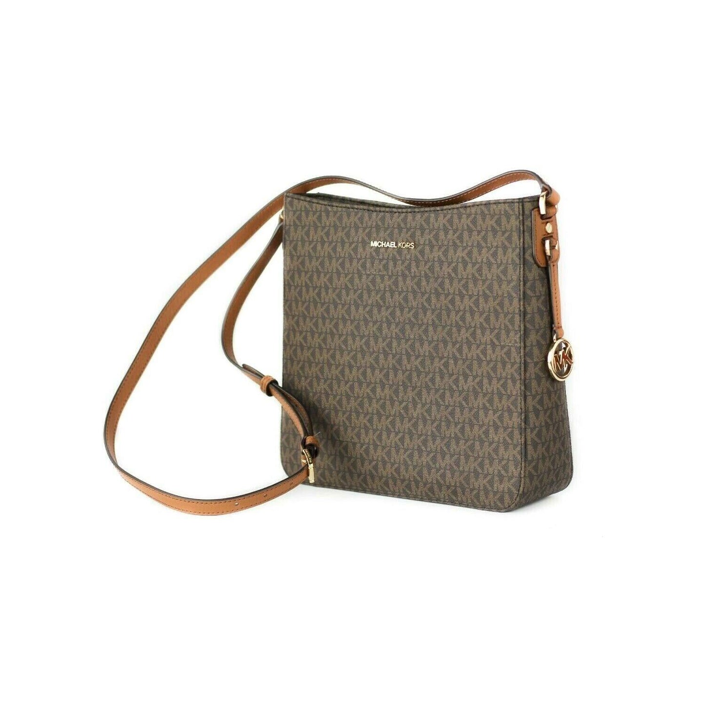 Signature Jet Set Large Signature Messenger Crossbody Bag (Brown Signature)