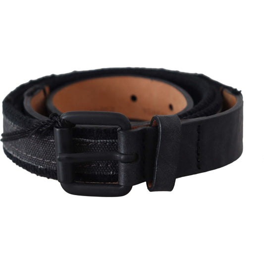 Chic Black Leather Waist Belt