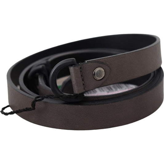 Elegant Dark Brown Leather Belt