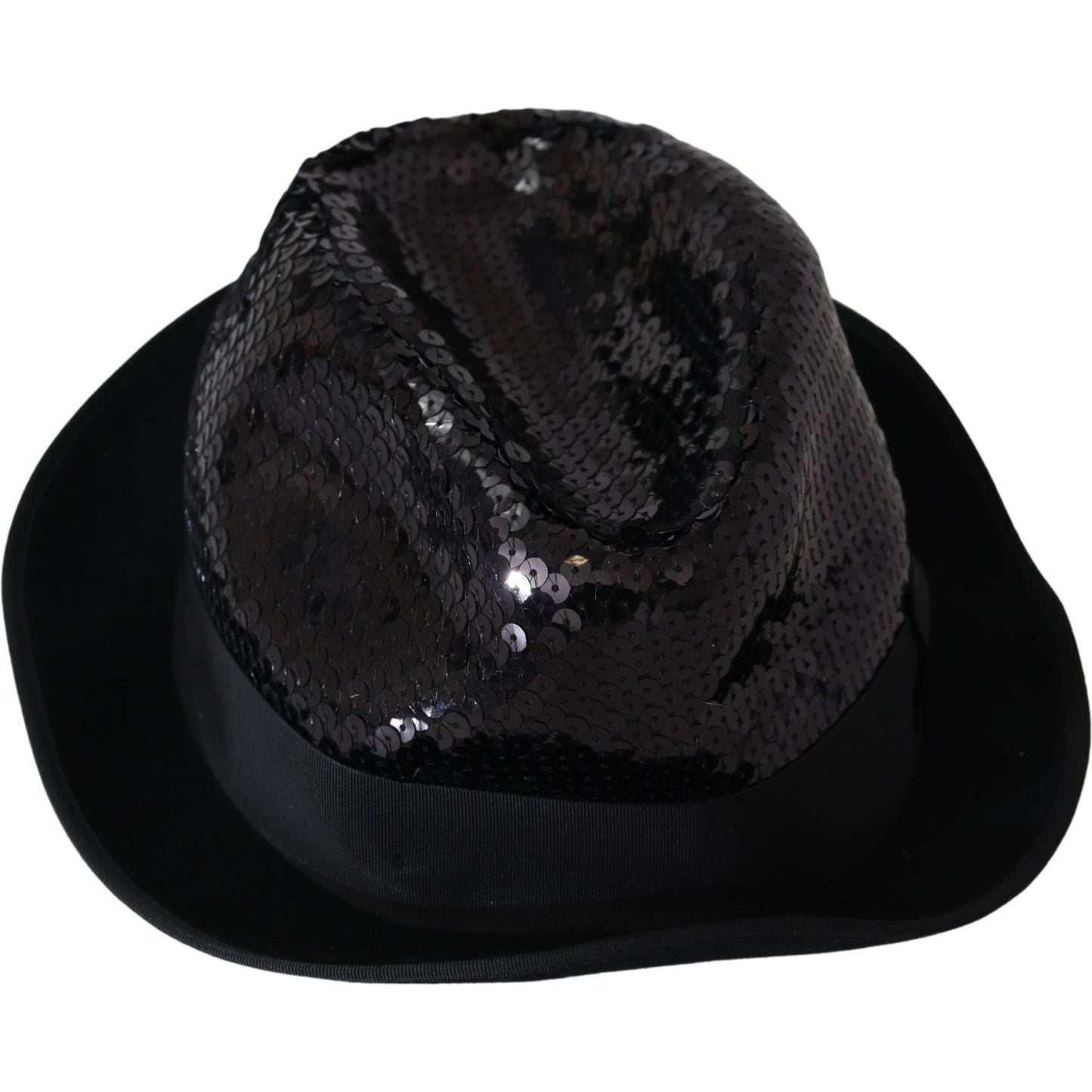 Elegant Black Sequin Fedora Hat