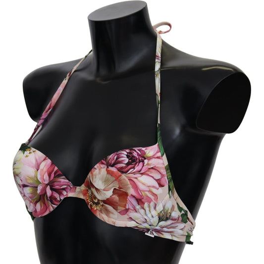 Floral Elegance Elastic Bikini Top