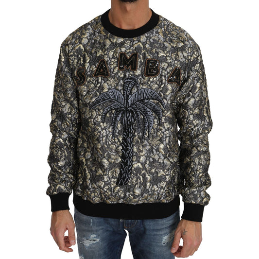 Samba Jacquard Palm Crewneck Sweater