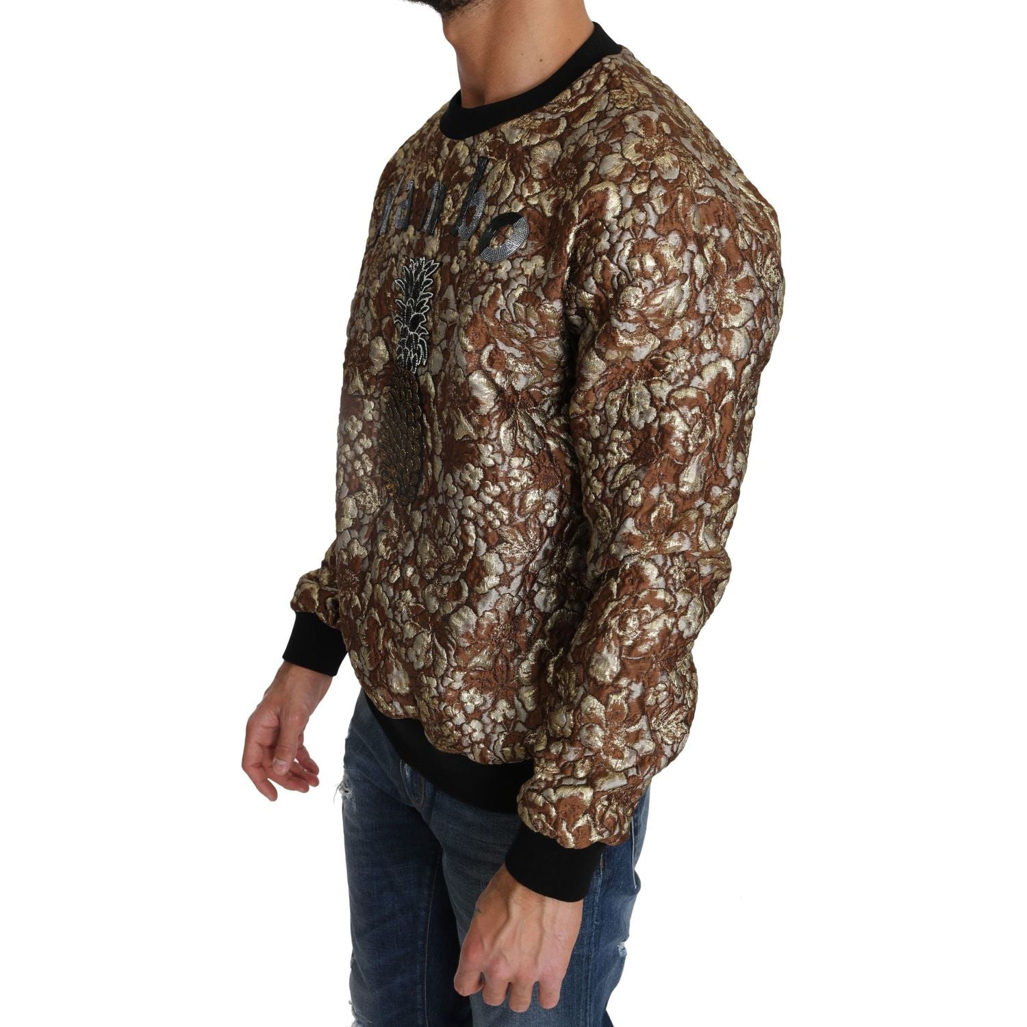 Dolce & Gabbana Multicolor MAMBO Jacquard Pineapple Pullover Sweater