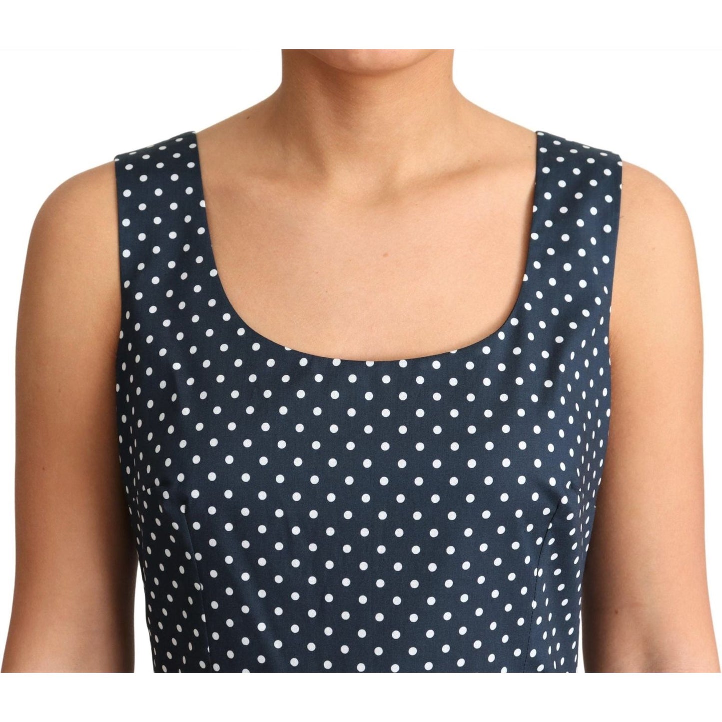 Polka Dot Sleeveless A-Line Dress