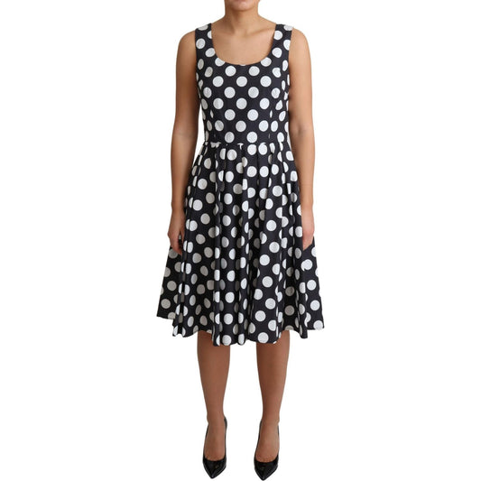 Polka Dot Sleeveless A-Line Dress