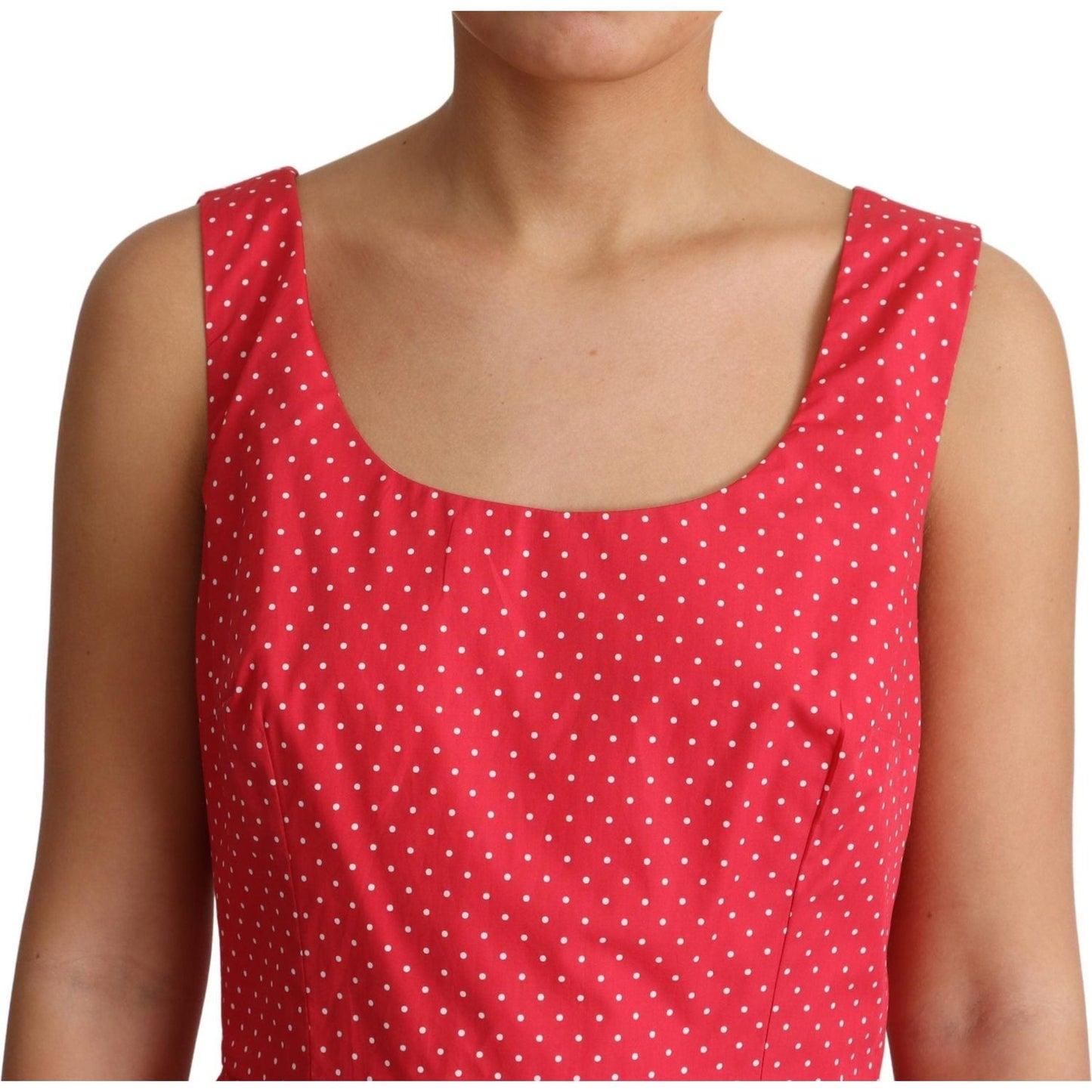 Polka-Dot Sleeveless A-Line Dress