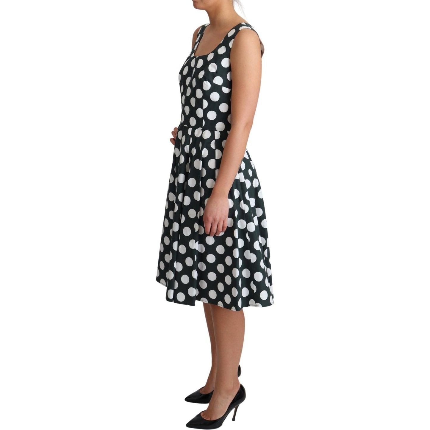 Chic Polka Dot A-line Sleeveless Dress