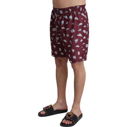 Elegant Maroon Beachwear Trunks