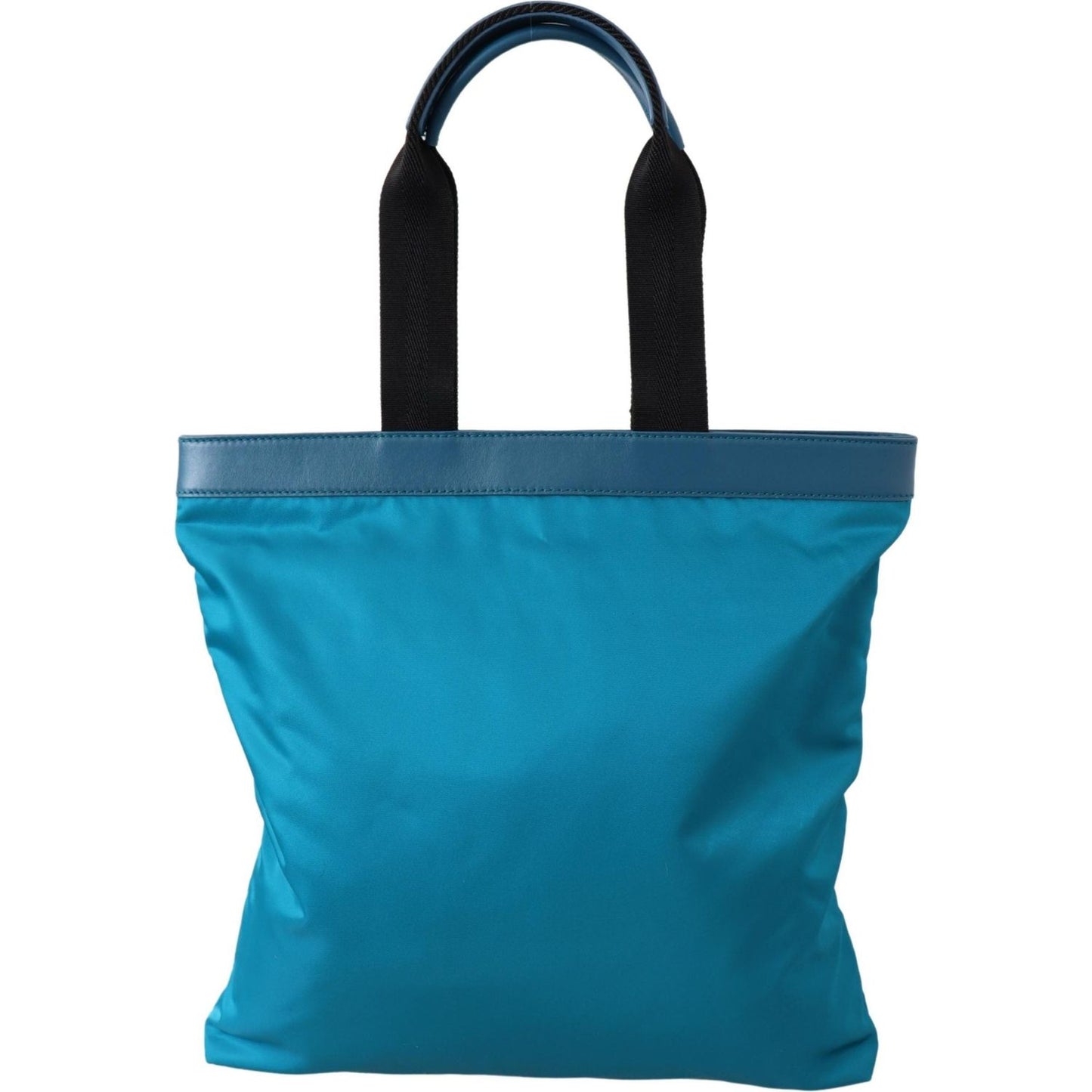 Sapphire Blue Nylon Tote Bag with Logo Detail