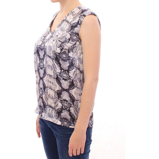 Exquisite Silk Sleeveless Blouse in Multicolor