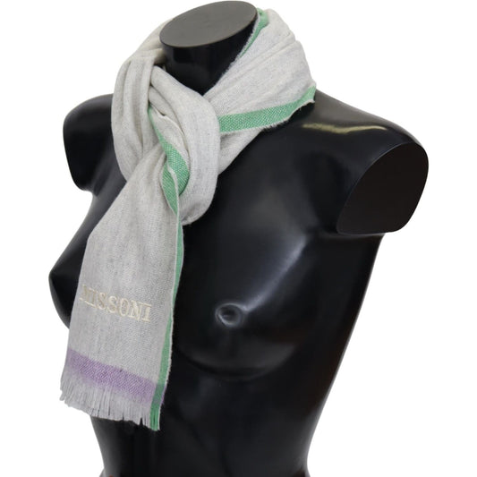 Elegant Cashmere Patterned Scarf Missoni