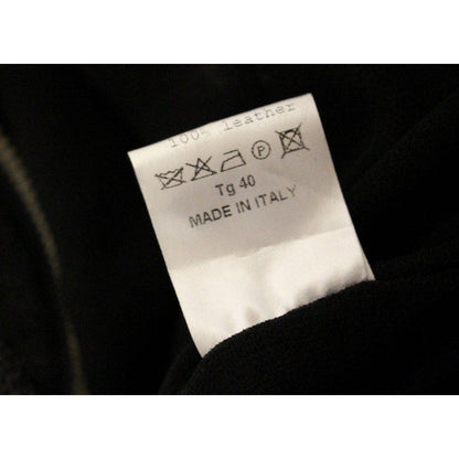 La Maison du Couturier Black Leather Jumpsuit Coats & Jackets