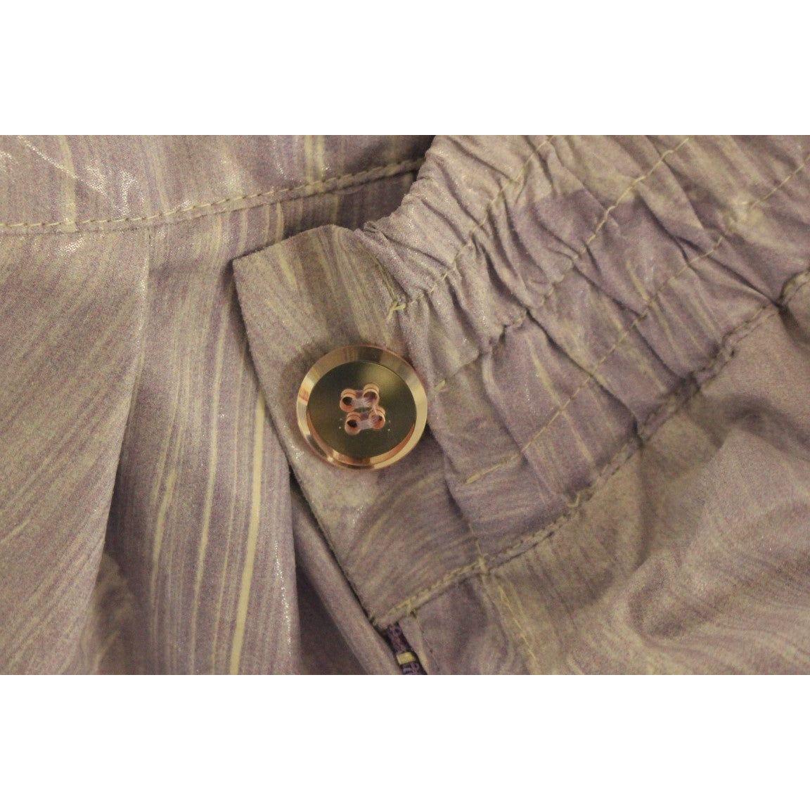 Licia Florio Purple Above-Knee Wrap Shorts