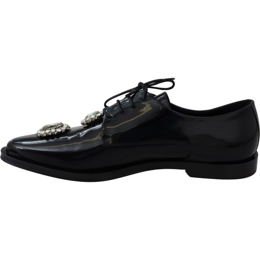 Dolce & Gabbana Crystal Embellished Derby Dress Shoes Dolce & Gabbana