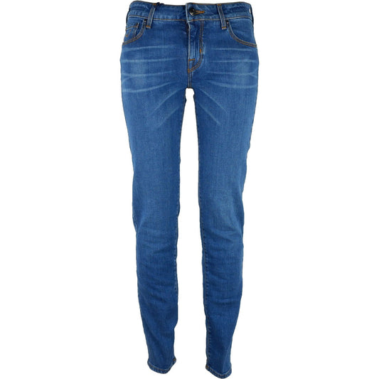 Jacob Cohen Elegant Blue Denim Jacquard Pants Jacob Cohen