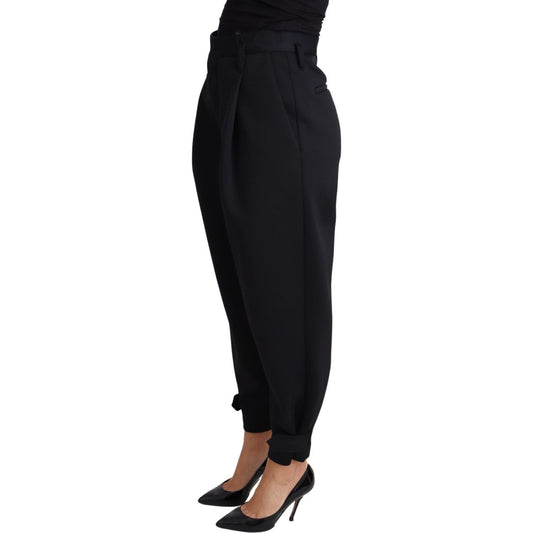 Elegant High-Waist Cropped Trousers