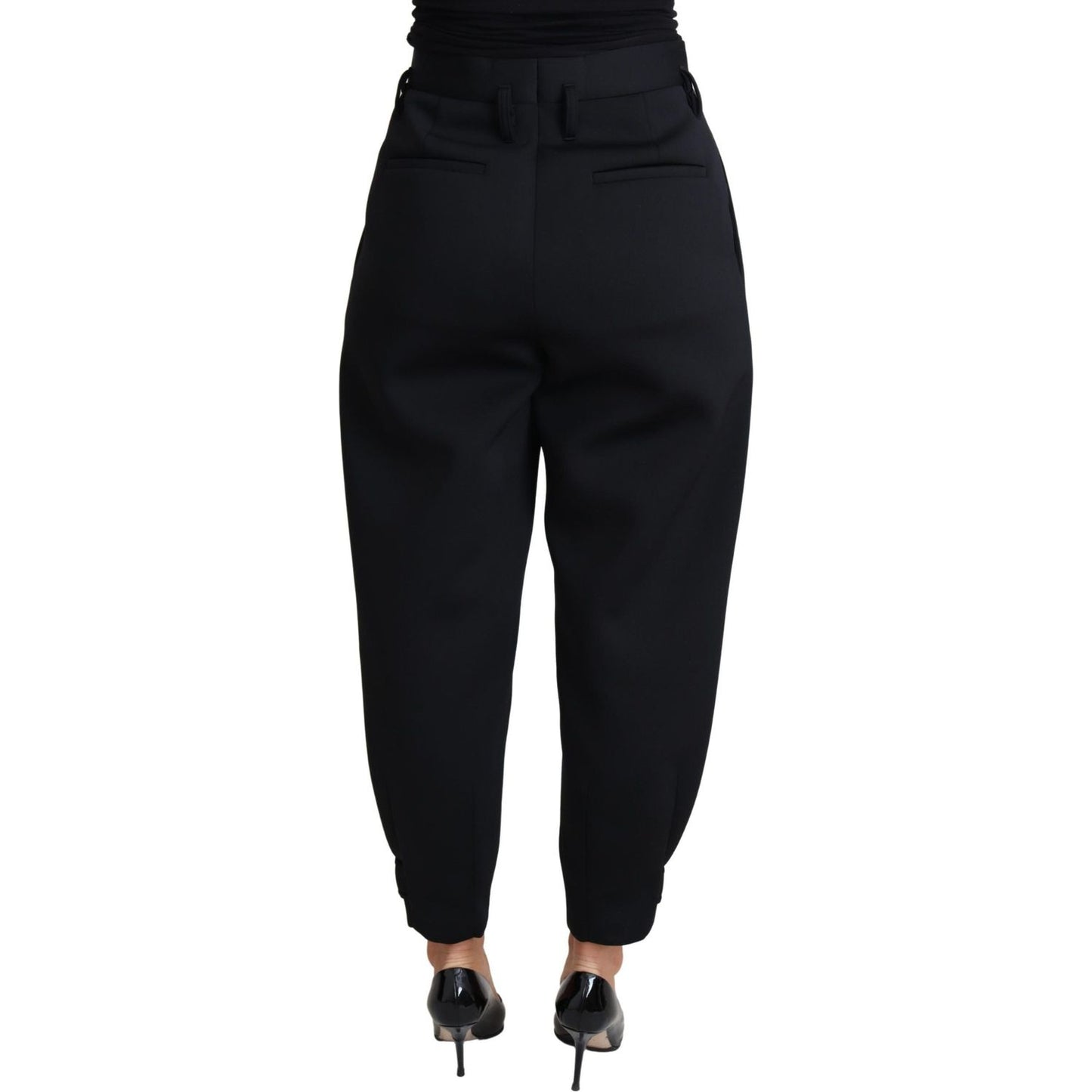 Elegant High-Waist Cropped Trousers