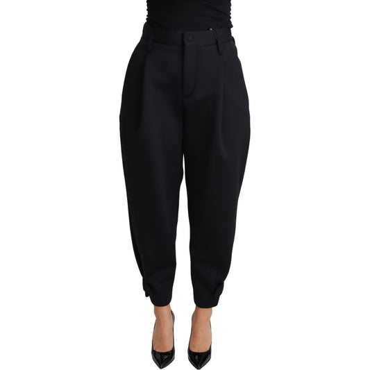 Elegant High-Waist Cropped Trousers