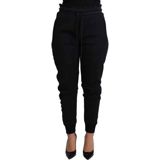 Elegant Black Jogger Trousers with Iconic Logo