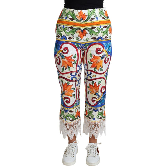 Majolica High Waist Cropped Trousers