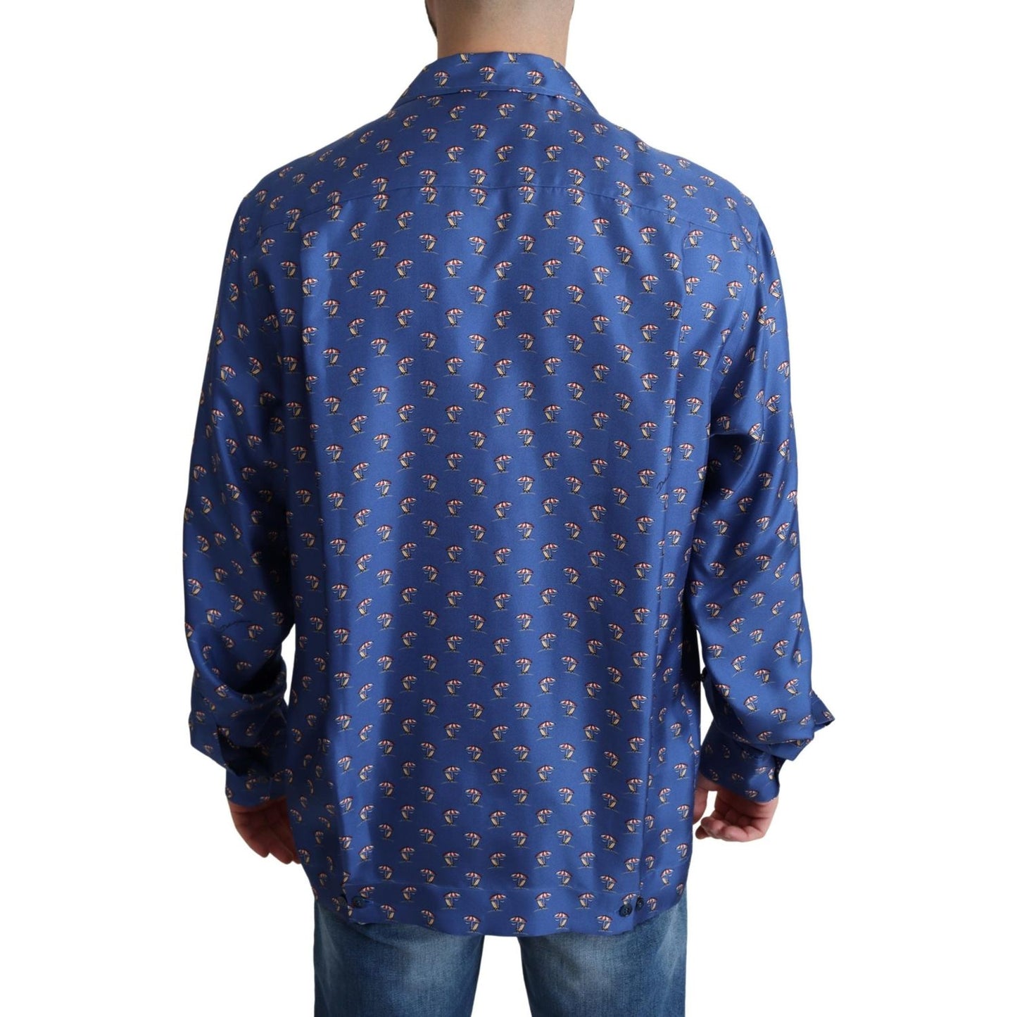 Silk Beach Chair Print Casual Shirt