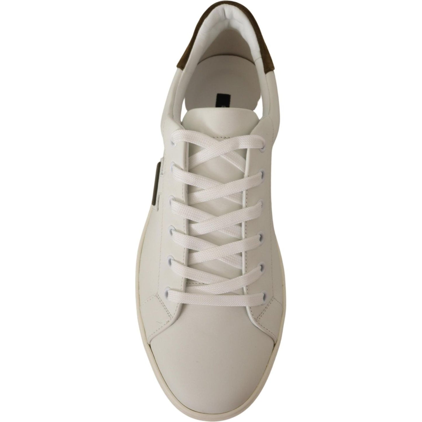 Chic White Leather Sneakers for Men