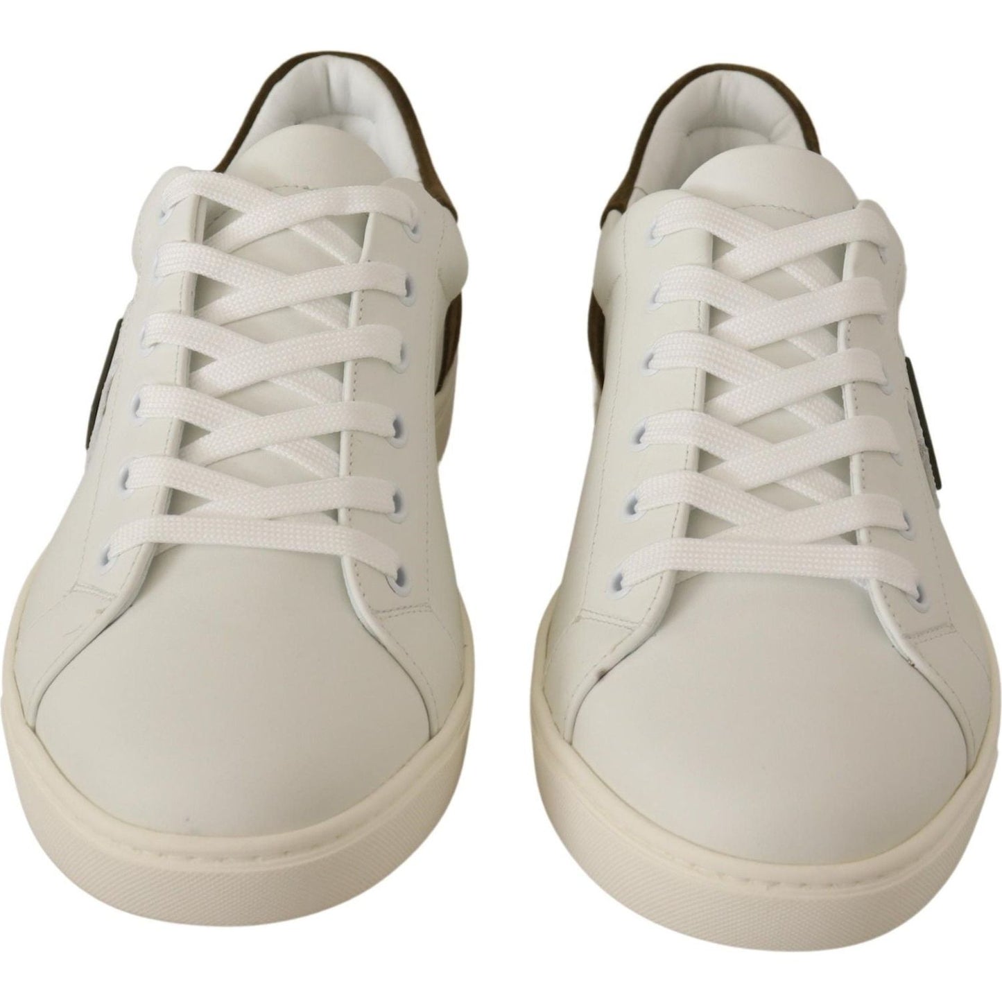 Chic White Leather Sneakers for Men