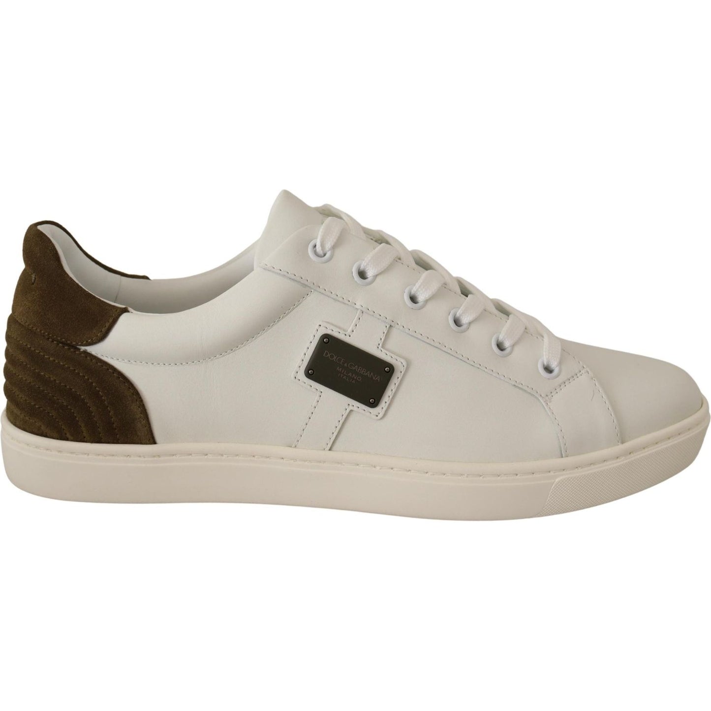 Chic White Leather Sneakers for Men