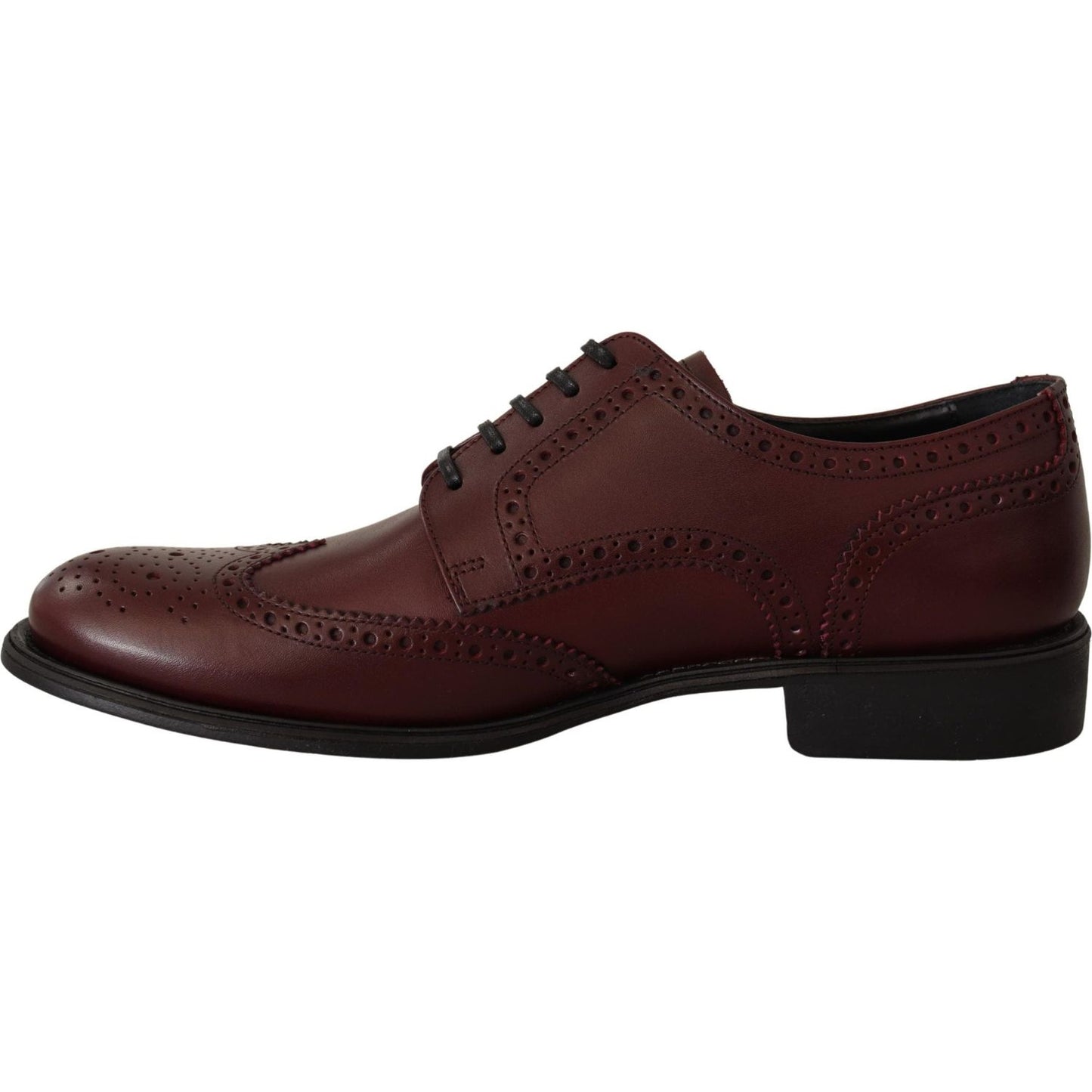 Elegant Bordeaux Leather Derby Shoes