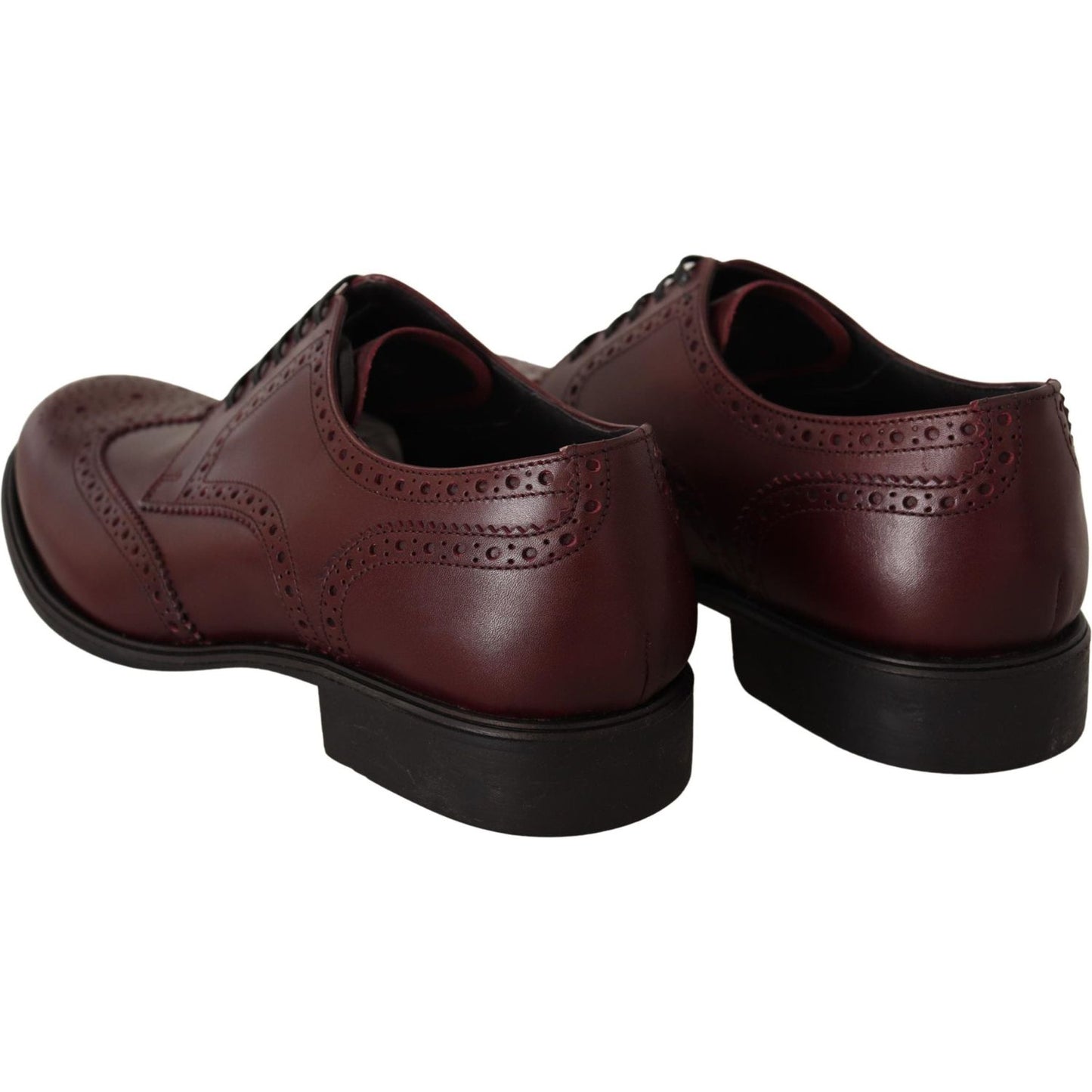 Elegant Bordeaux Leather Derby Shoes