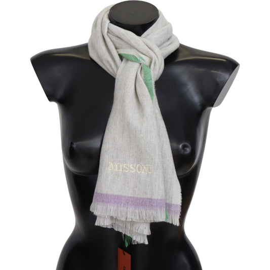 Multicolor Cashmere Line Pattern Scarf