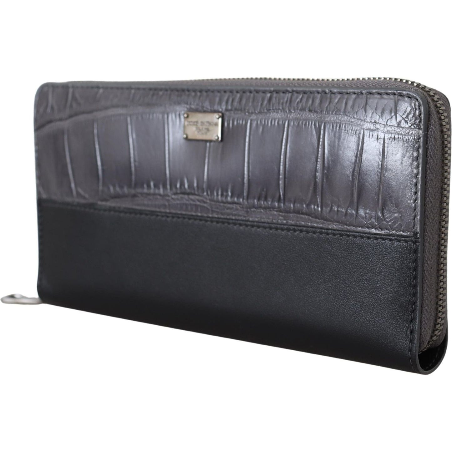 Elegant Textured Leather Zip-Around Wallet