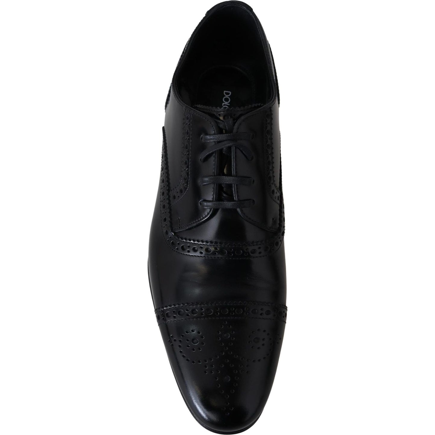 Elegant Black Leather Formal Derby Shoes