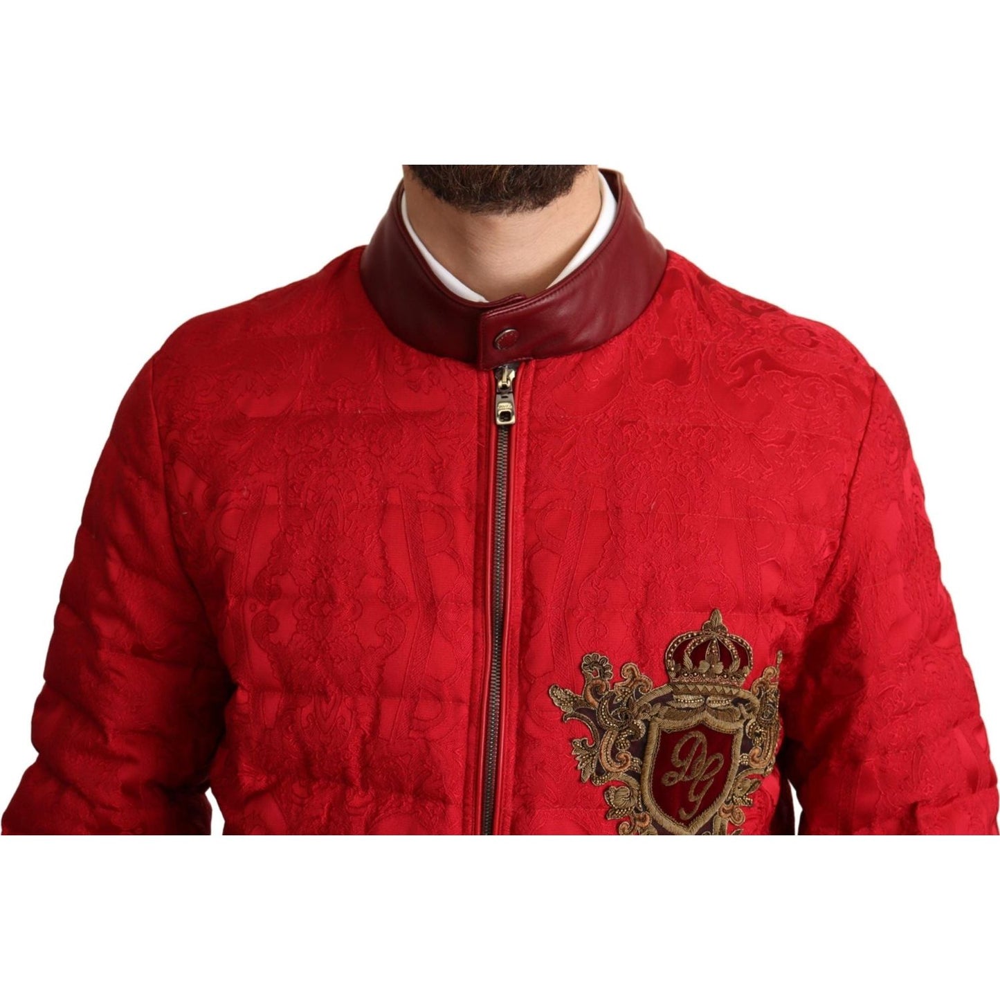 Red and Gold Bomber Designer Jacket