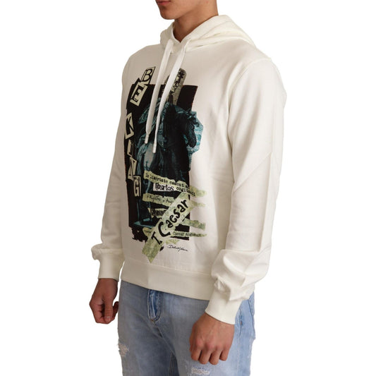 Regal King Motif Hooded Pullover Sweater