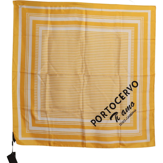 Elegant Striped Silk Square Scarf