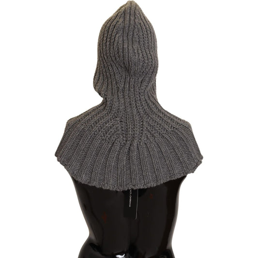 Elegant Cashmere Hood Scarf in Gray