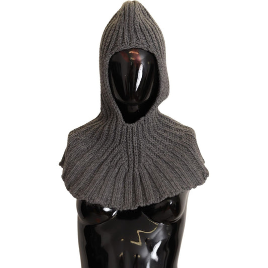 Elegant Cashmere Hood Scarf in Gray