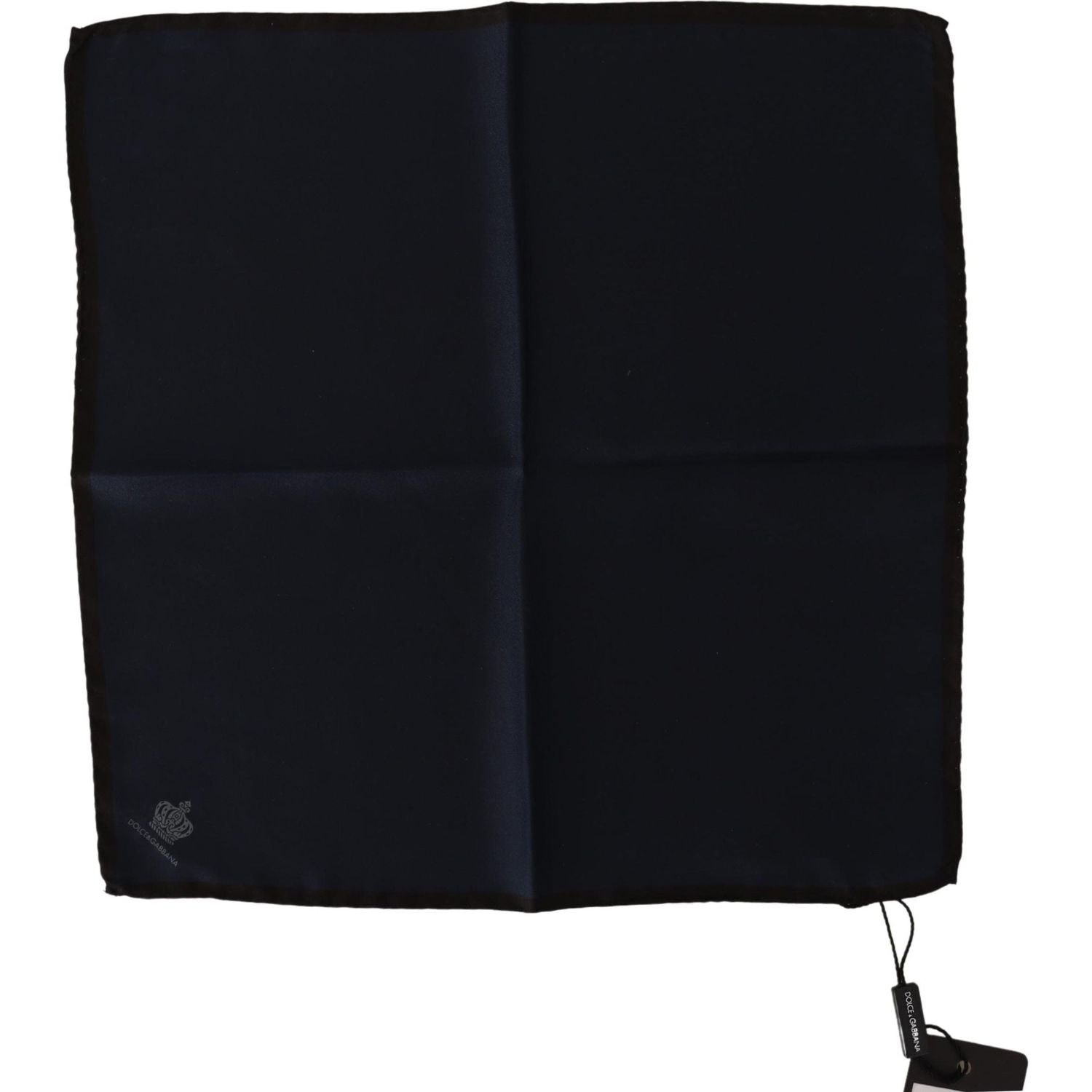 منديل جيب أنيق من الحرير الأسود من دولتشي آند غابانا