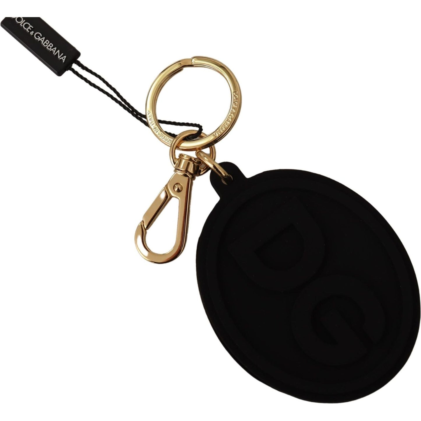 Elegant Black and Gold Keychain Accessory