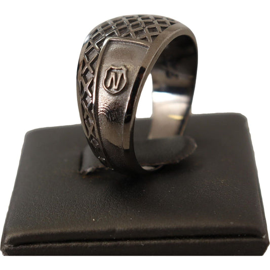 Exquisite Silver Mens Statement Ring