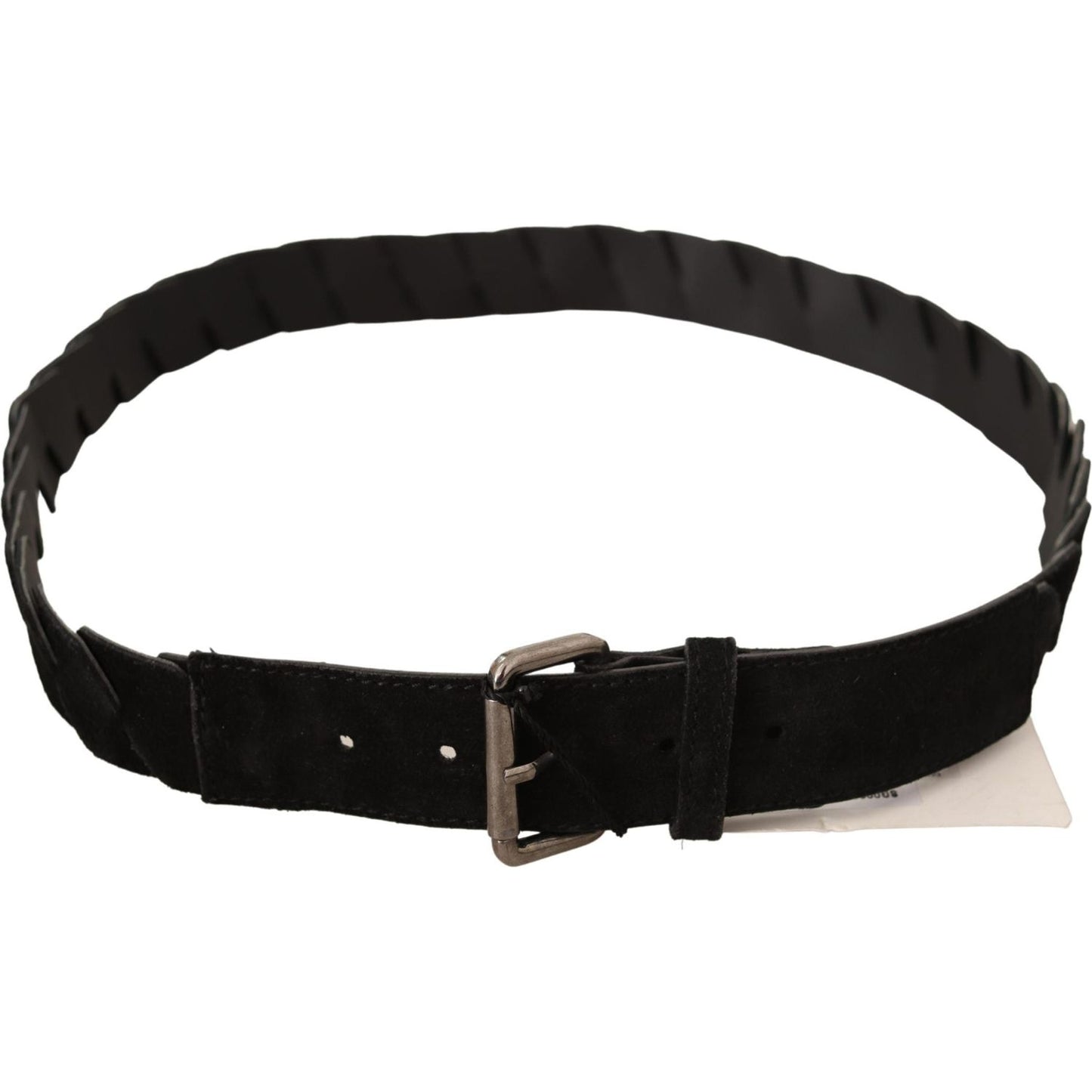 Elegant Black Waist Belt with Metal Buckle