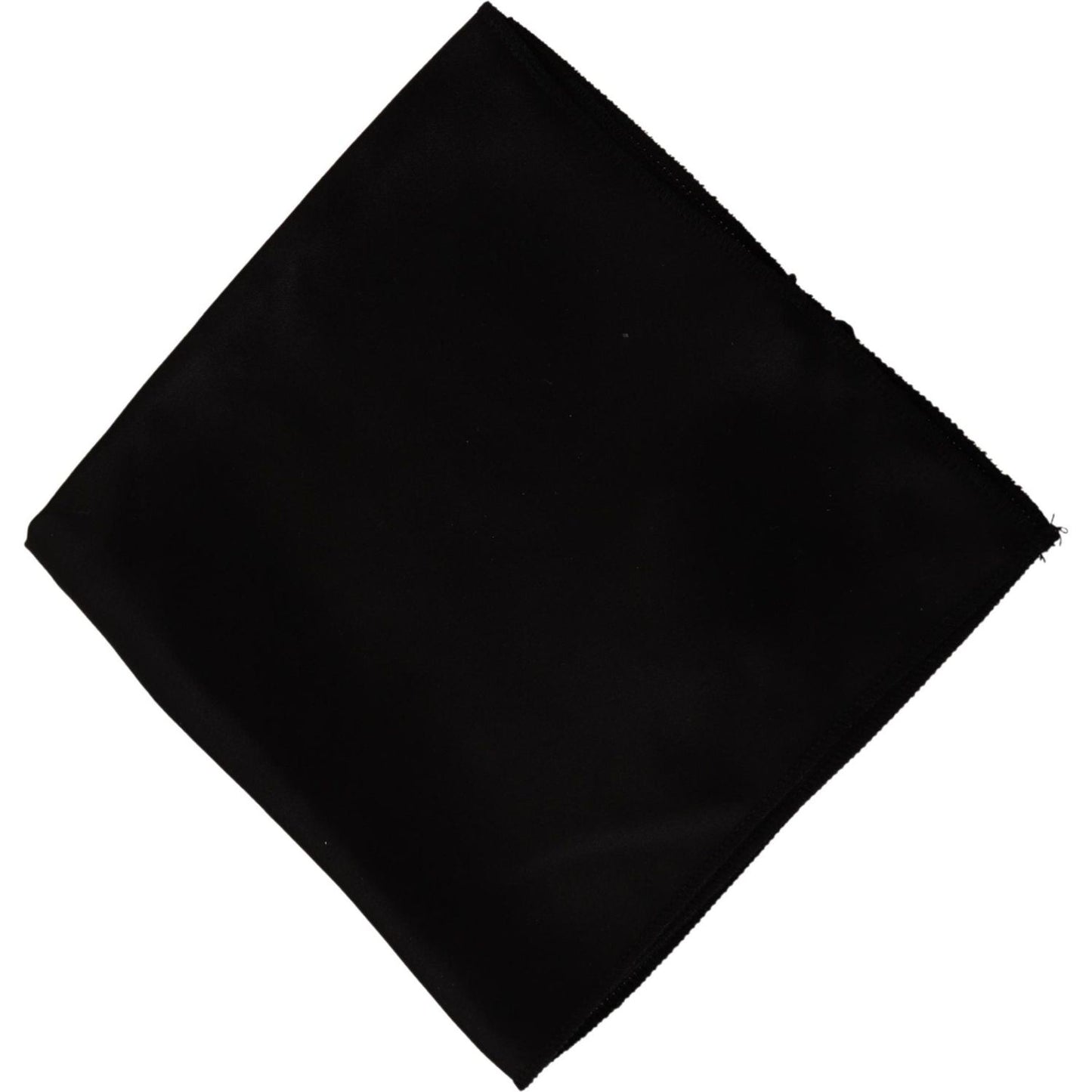 Elegant Black Silk Pocket Square