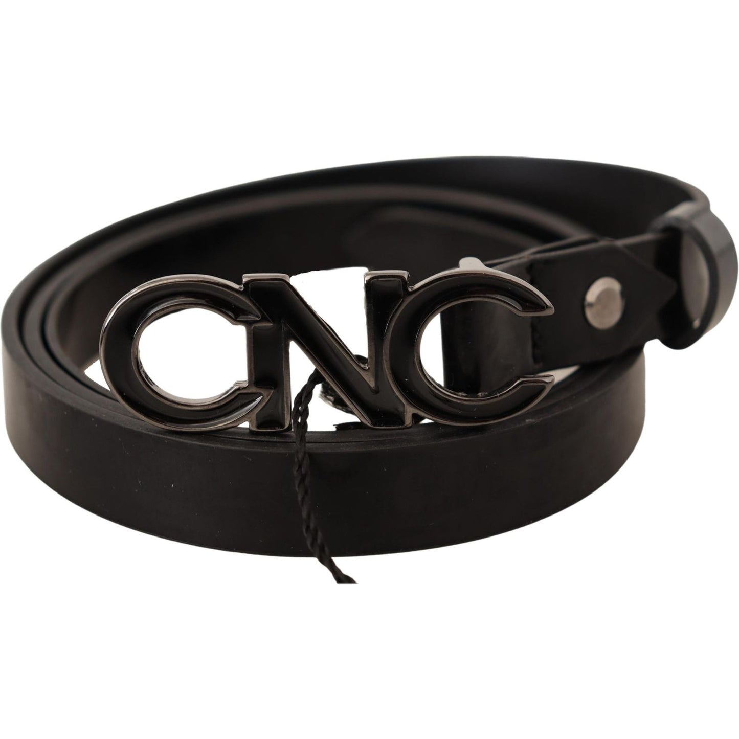 Elegant Black Leather Fashion Belt