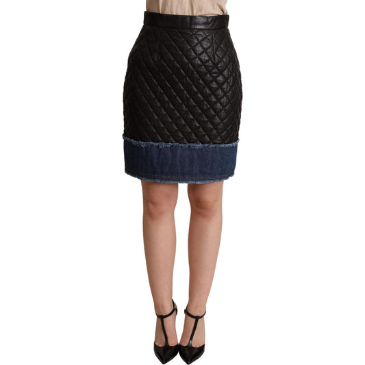 Sleek High-Waist Leather Mini Skirt