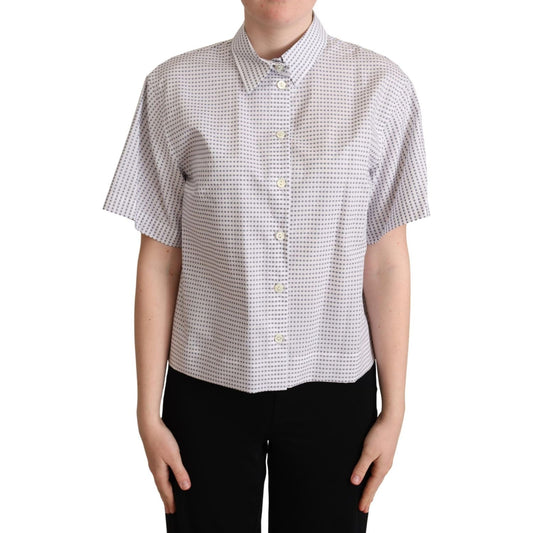 Dolce & Gabbana Elegant Polka Dots Collared Polo Top Dolce & Gabbana